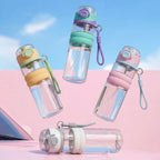 Water Bottle 750ML Spray Sports Water Bottle with Straw Direct Drinking Dual-Use Plastic Water Bottles for Outdoor Sporting