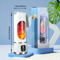 Portable USB Rechargeable Mini Blender & Juicer with Digital Display & 12-Blade System - Suitable for Travel, 3 Modes, USB- Oper