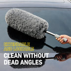 Professional Car Duster Microfiber Cleaning Brush Telescopic Long Handle Car Wash Mop Scratch Free Auto Detailing Dust Remover