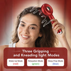 Electric Scalp Head Massage Comb 660nm Light Hair Growth Comb Hair Brush Head Spa 3 Levels Soft Massage Scalp Oil Applicator
