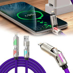 240W PD 4-IN-1 USB Type C to Type C Fast Charging Data Cable 1M For iPhone 16 Pro Max 15 iPad Xiaomi Samsung Tablet