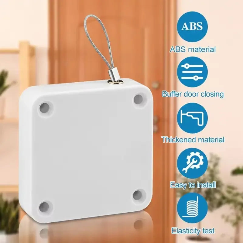 New Design Door Closer Automatic Closing Sliding  Latch No Punching Automatic Door Lock for Sliding Mesh Closer Closed
