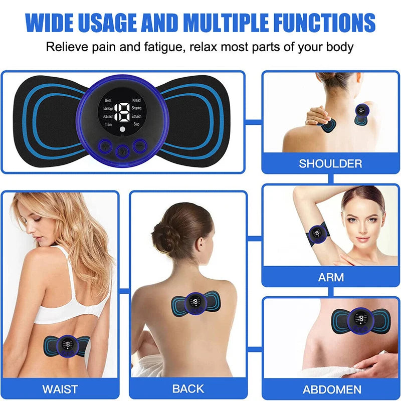 Electric TENS Pulse Neck Massager EMS Cervical Massage for Neck Back Body Eletric Muscle Stimulator Electrostimulator 19 Gears
