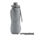 Food-grade Silicone Foldable Water Cup, Large Capacity, Portable for Outdoor Travel & Sports, Heat-resistant, Creative Collapsib