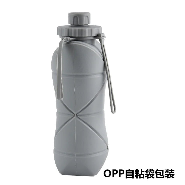 Food-grade Silicone Foldable Water Cup, Large Capacity, Portable for Outdoor Travel & Sports, Heat-resistant, Creative Collapsib