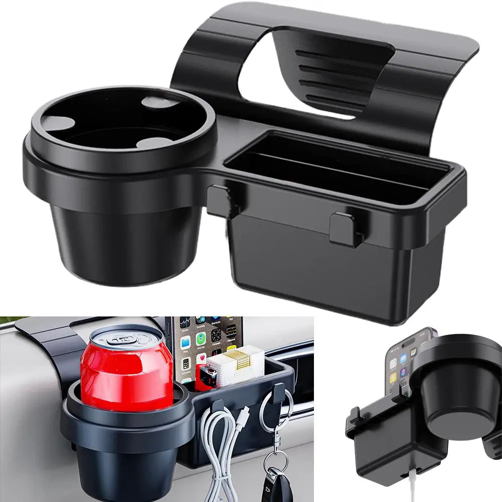 Car Cup Stand Phone Holder Mount Tray Side Door Window Storage Barrel Pocket Hanging Storage Rack with Auto Interior Accessories