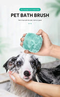 Soft Silicone Pet Bath Massage Glove Brush, Safe Washing Grooming Tool for Small Large Dogs Cats Bathroom Cleaning Accessory