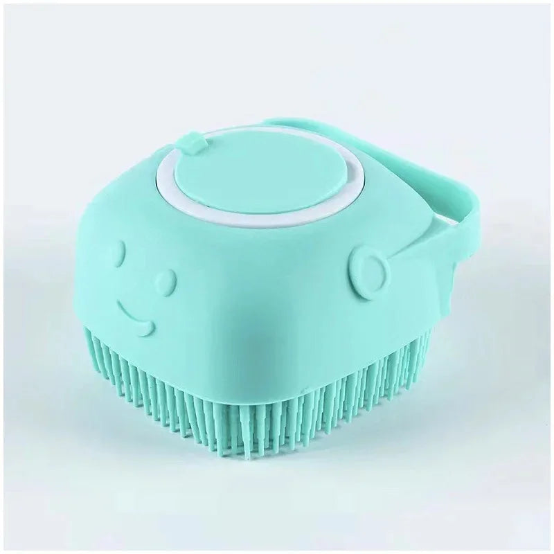 Soft Silicone Pet Bath Massage Glove Brush, Safe Washing Grooming Tool for Small Large Dogs Cats Bathroom Cleaning Accessory