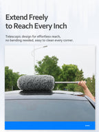Professional Car Duster Microfiber Cleaning Brush Telescopic Long Handle Car Wash Mop Scratch Free Auto Detailing Dust Remover