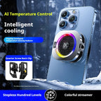 Magnetic Back Clip Dual-use Mobile Phone Radiator Digital Display Temperature Control AI Intelligent Gear Semiconductor Cooling
