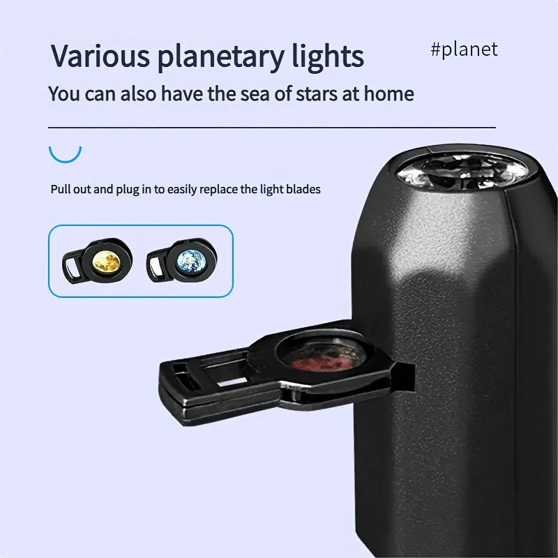 USB Projector Light Halloween Moon Lamp Christmas Holiday Night Light Rotatable Scenes Projector for Wall Ceiling Decor Lighting