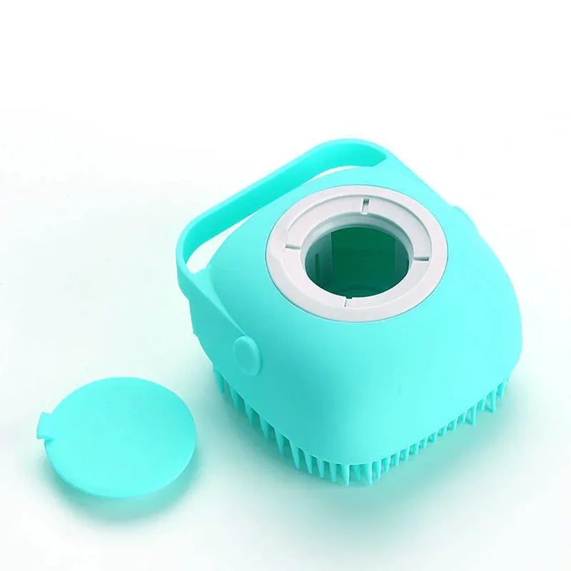 Soft Silicone Pet Bath Massage Glove Brush, Safe Washing Grooming Tool for Small Large Dogs Cats Bathroom Cleaning Accessory