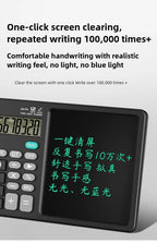 Solar Foldable Scientific Calculator with Writing and Drawing Tablet, LCD Large Screen Calculator