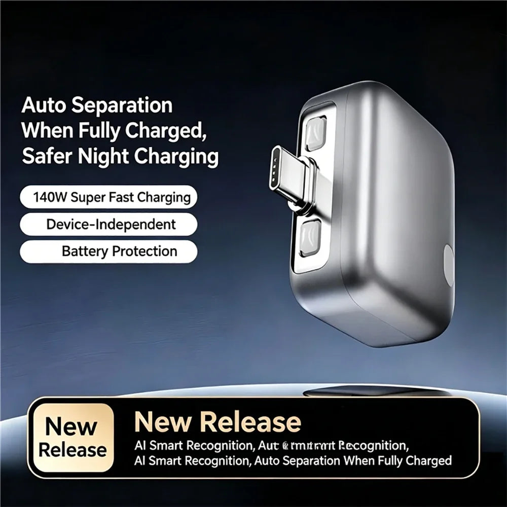 140W Physical-Disconnect Intelligence Charger Separator Protect Battery Overcharge Protection Auto Power-off  for Type-C Devices
