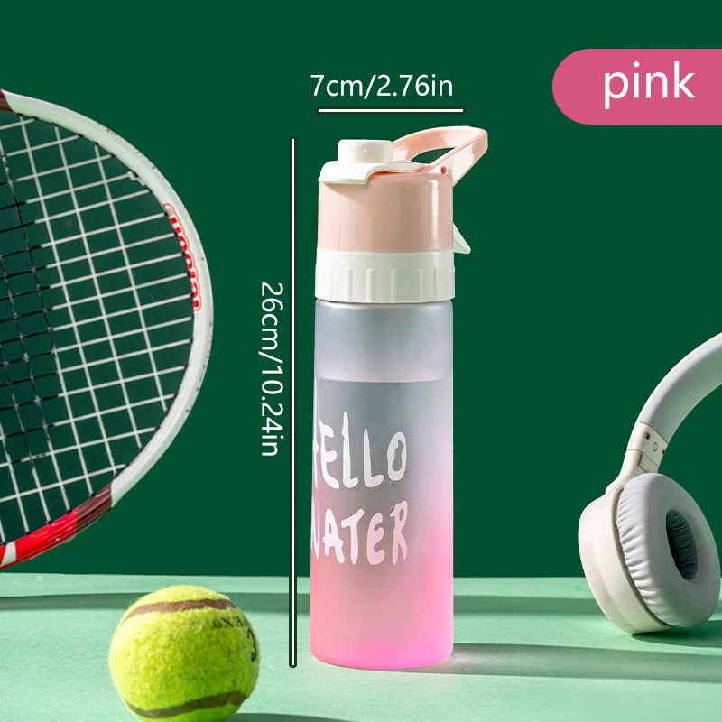 Hot Sale 650ml Spray Water Bottle Outdoor Sports Fitness Water Cup Large Capacity Portable Water Bottle Jet Water Spray Cup