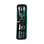 Green 6-18 Pcs Manicure Set With Leather Case Professional Foot And Face Care Tool Kits Stainless Steel Nail Clipper Sets Gift