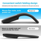 Wireless 2.4G/Bluetooth Mouse Arc Touch Folding Design Mause 1200 DPI Foldable Computer Portable Mice For Microsoft PC Laptop