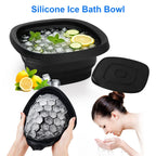 Collapsible Silicone Face Ice Bath Bowl Built in Ice Tray Cold Cryo Portable Travel Facial Facial Puffiness Skin Care Tool