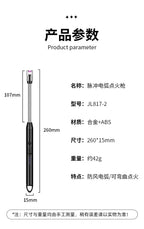 Type-C Rechargeable Kitchen Artifact Portable Smart Pulse Igniter Household Gas Stove Long Handle Electronic Lighter Wholesale
