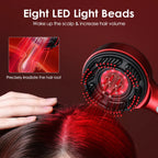 Electric Scalp Head Massage Comb 660nm Light Hair Growth Comb Hair Brush Head Spa 3 Levels Soft Massage Scalp Oil Applicator