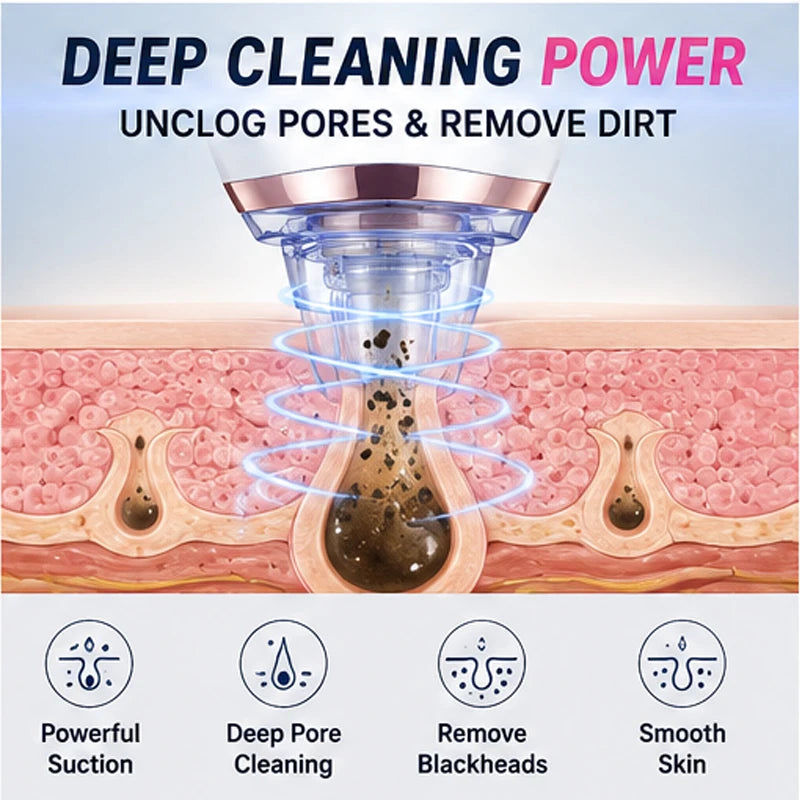 Professional Pore Vacuum Blackhead Remover Deep Cleaning Facial Acne Oil Control Skin Care Device