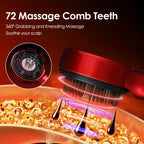 Electric Scalp Head Massage Comb 660nm Light Hair Growth Comb Hair Brush Head Spa 3 Levels Soft Massage Scalp Oil Applicator