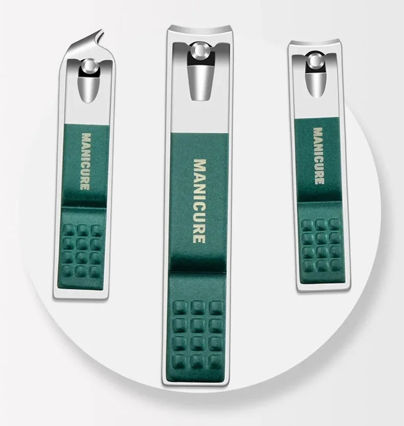 Green 6-18 Pcs Manicure Set With Leather Case Professional Foot And Face Care Tool Kits Stainless Steel Nail Clipper Sets Gift