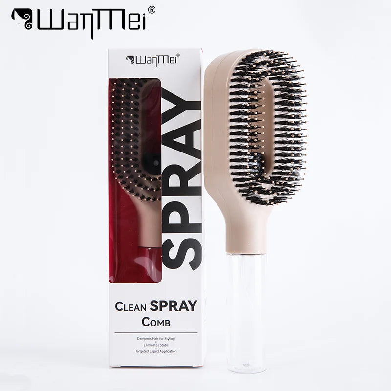 2in1 Sprayer Comb Detangling Scalp Massage Hairbrush with Spray Bottle Essential Oil Water Mist Spray Brush Anti-static Summer
