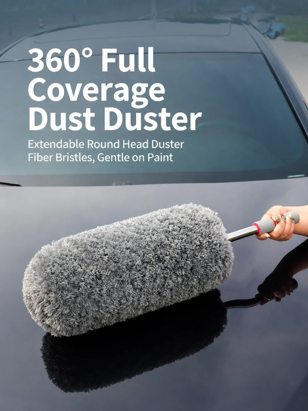 Professional Car Duster Microfiber Cleaning Brush Telescopic Long Handle Car Wash Mop Scratch Free Auto Detailing Dust Remover