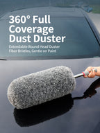 Professional Car Duster Microfiber Cleaning Brush Telescopic Long Handle Car Wash Mop Scratch Free Auto Detailing Dust Remover