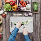 Titanium Cutting Boards for Kitchen Stainless Board 304 Steel Thickened Double Sided Food Grade Portable Fruit Meat Chopping