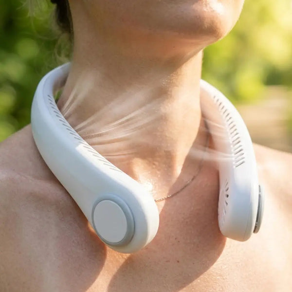 Portable Bladeless Neck Fan with 3 Speeds for Outdoor & Travel