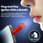 Type-C Mobile Cigarette Lighter Adapter Air Blowing Cigarette Lighter Outdoor Safety Portable Mini Cigarette Lighting Artifact