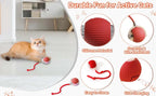 iLMH 1/2 PCS Cat Interactive Ball Toy Automatic Rolling Ball Faux Tail Rechargeable Smart Pet Electric Toy Pet Toy Imitate Mouse