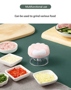 Manual Garlic Mincer Stainless Steel Blade and Hand Drawstring Food Vegetable Cutting Machine Meat Grinder Kitchen Gadgets