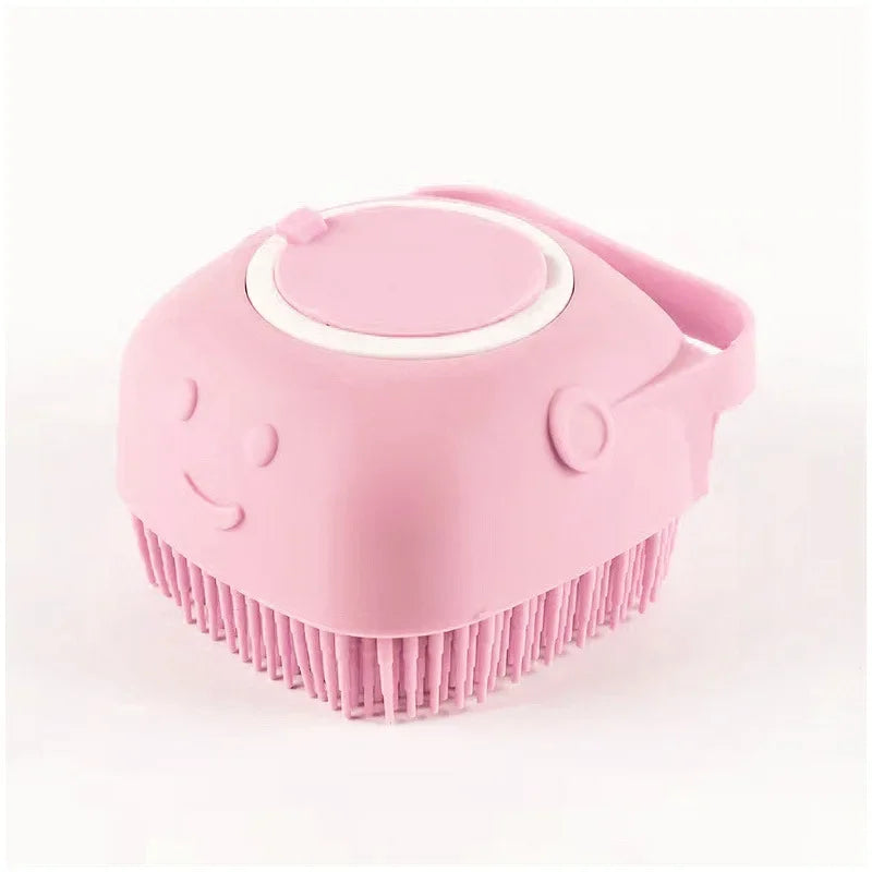 Soft Silicone Pet Bath Massage Glove Brush, Safe Washing Grooming Tool for Small Large Dogs Cats Bathroom Cleaning Accessory