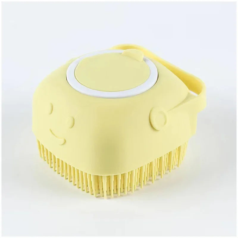 Soft Silicone Pet Bath Massage Glove Brush, Safe Washing Grooming Tool for Small Large Dogs Cats Bathroom Cleaning Accessory