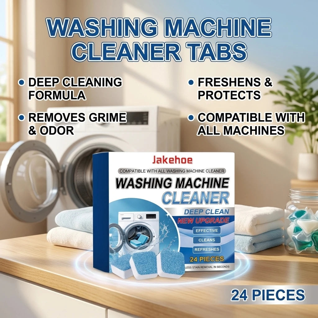 Washing Machine Cleaner Remove Limescale & Mold Stains Eliminate Odors Long-Lasting Fresh Scent Washing Machine Cleaning Tablets