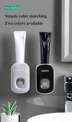 WIKHOSTAR Automatic Toothpaste Dispenser Bathroom Accessories Set Wall Mounted Toothpaste Squeezer Toothpaste Holder Rack