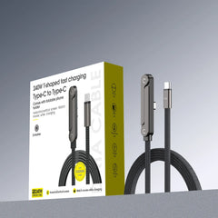 240W folding bracket elbow braided charging cable is suitable for all mobile phones, forHuawei tablet mobile game data cable