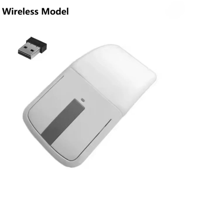 Wireless 2.4G/Bluetooth Mouse Arc Touch Folding Design Mause 1200 DPI Foldable Computer Portable Mice For Microsoft PC Laptop