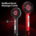 Electric Scalp Head Massage Comb 660nm Light Hair Growth Comb Hair Brush Head Spa 3 Levels Soft Massage Scalp Oil Applicator