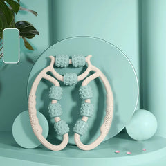 9-Wheel Leg Massager Roller for Calf Muscle Relaxation, Leg Beautifying Device, Massage Slimming Leg Ring-Shaped Leg Clamp, Sports Fitness Leg Beautifying Clamp
