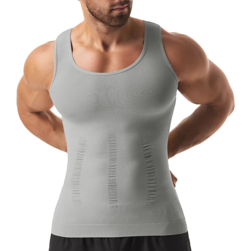 Men Compression Shirt for Body Shaper Slimming Vest Tight Tummy Underwear Tank Top