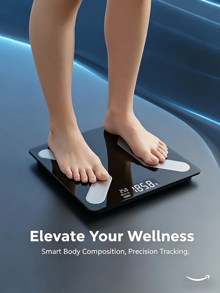 1pc Portable Bathroom Weight Scale Mini Smart Body Weight Scale High Precision Scale Weight Shipping Without Batteries