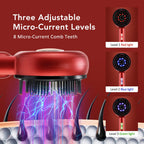 Electric Scalp Head Massage Comb 660nm Light Hair Growth Comb Hair Brush Head Spa 3 Levels Soft Massage Scalp Oil Applicator