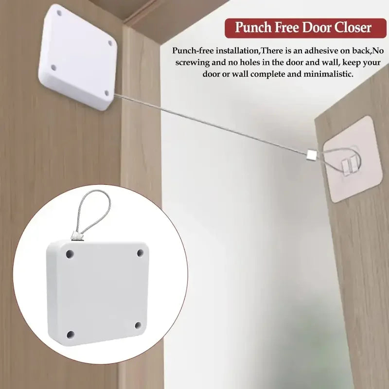 New Design Door Closer Automatic Closing Sliding  Latch No Punching Automatic Door Lock for Sliding Mesh Closer Closed