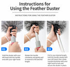 Professional Car Duster Microfiber Cleaning Brush Telescopic Long Handle Car Wash Mop Scratch Free Auto Detailing Dust Remover