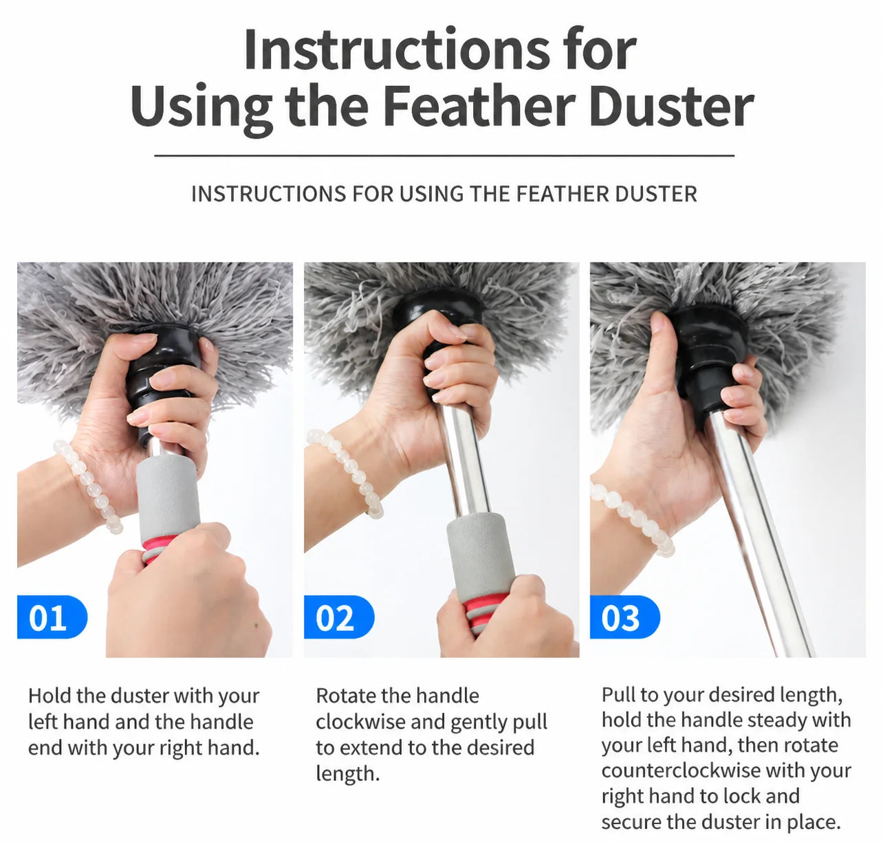 Professional Car Duster Microfiber Cleaning Brush Telescopic Long Handle Car Wash Mop Scratch Free Auto Detailing Dust Remover