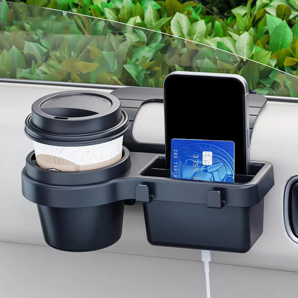 Car Cup Stand Phone Holder Mount Tray Side Door Window Storage Barrel Pocket Hanging Storage Rack with Auto Interior Accessories